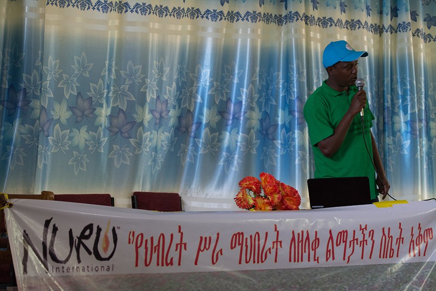 Nuru Ethiopia's Cooperative Manager gives presentation