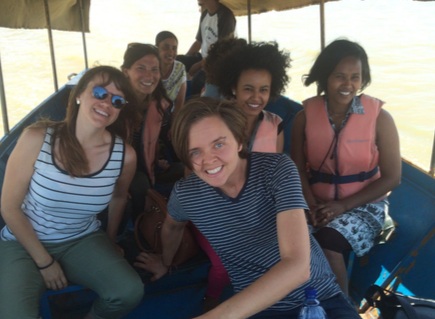 Team outing in Arba Minch, Ethiopia visiting the local hippos and crocodiles.