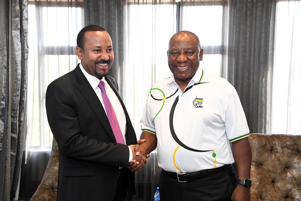 Photo Credit: "President Cyril Ramaphosa hosts Prime Minister Abiy Ahmed Ali on Official Visit" by GovernmentZA is licensed under CC BY-ND 2.0