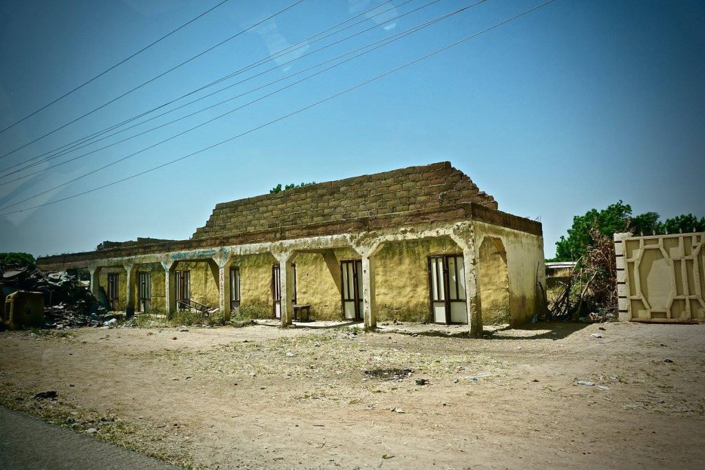 building destroyed by Boko Haram
