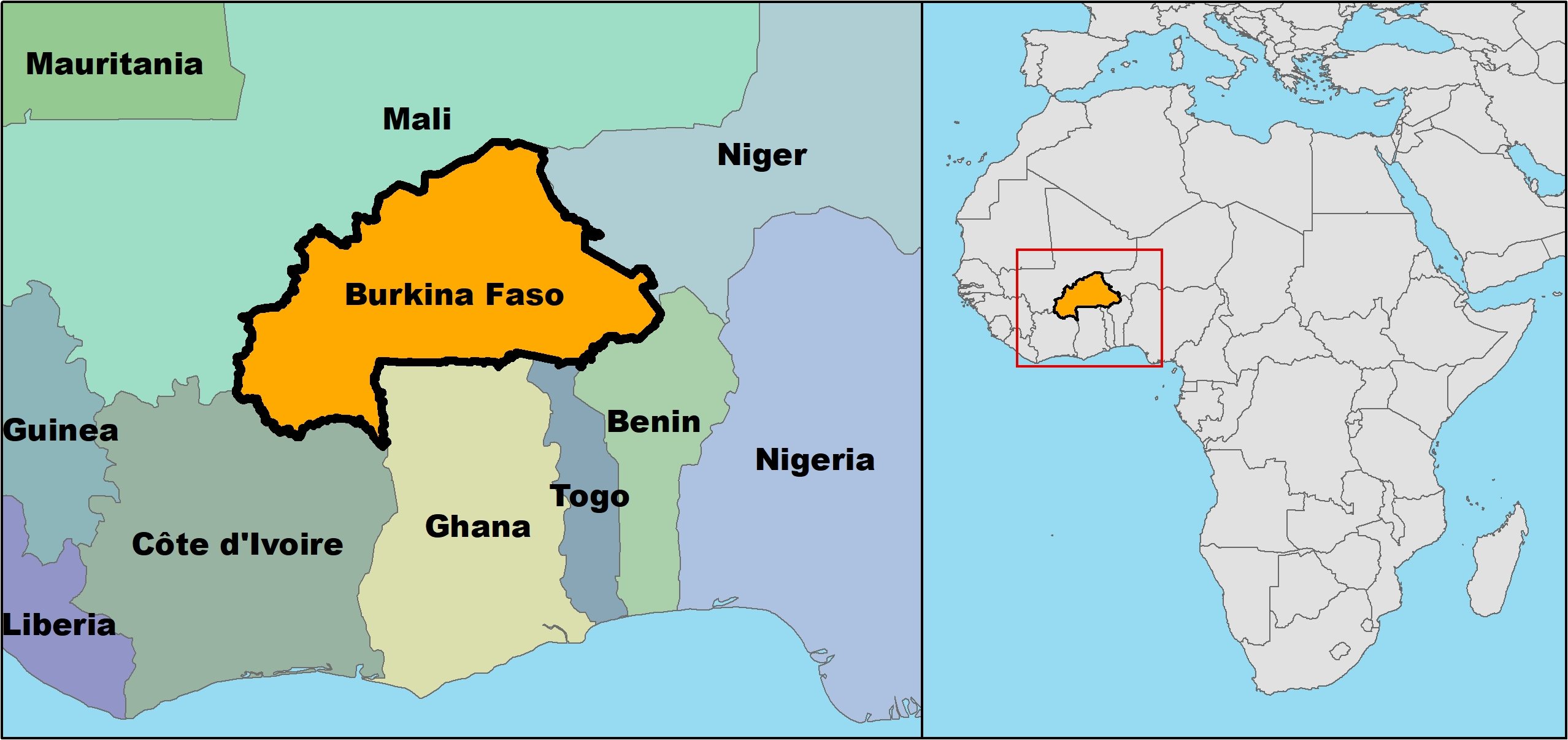 burkina faso map