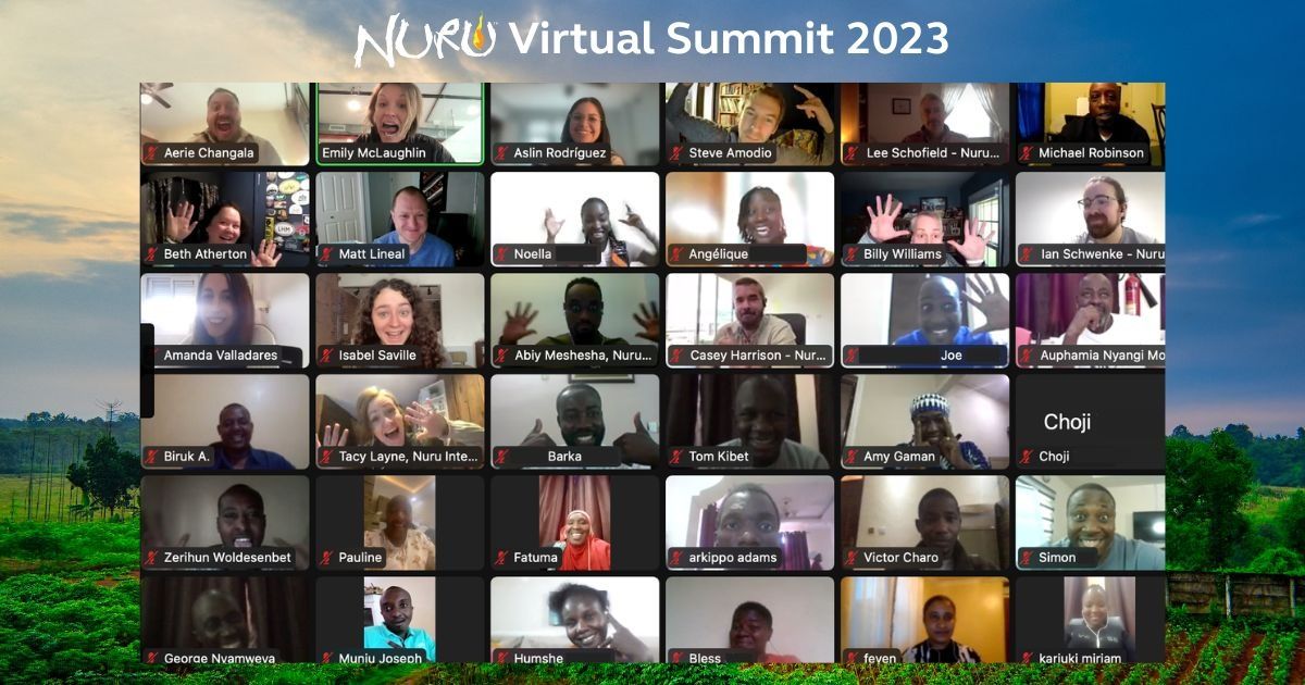 Screenshot of Zoom call with Nuru Collective members
