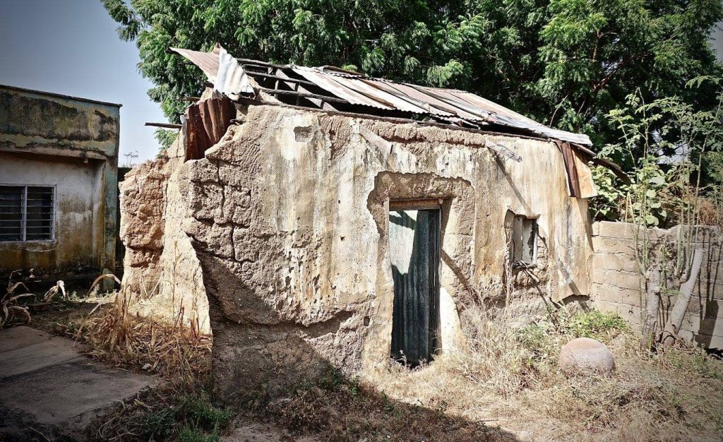 crumbling building in northeast Nigeria